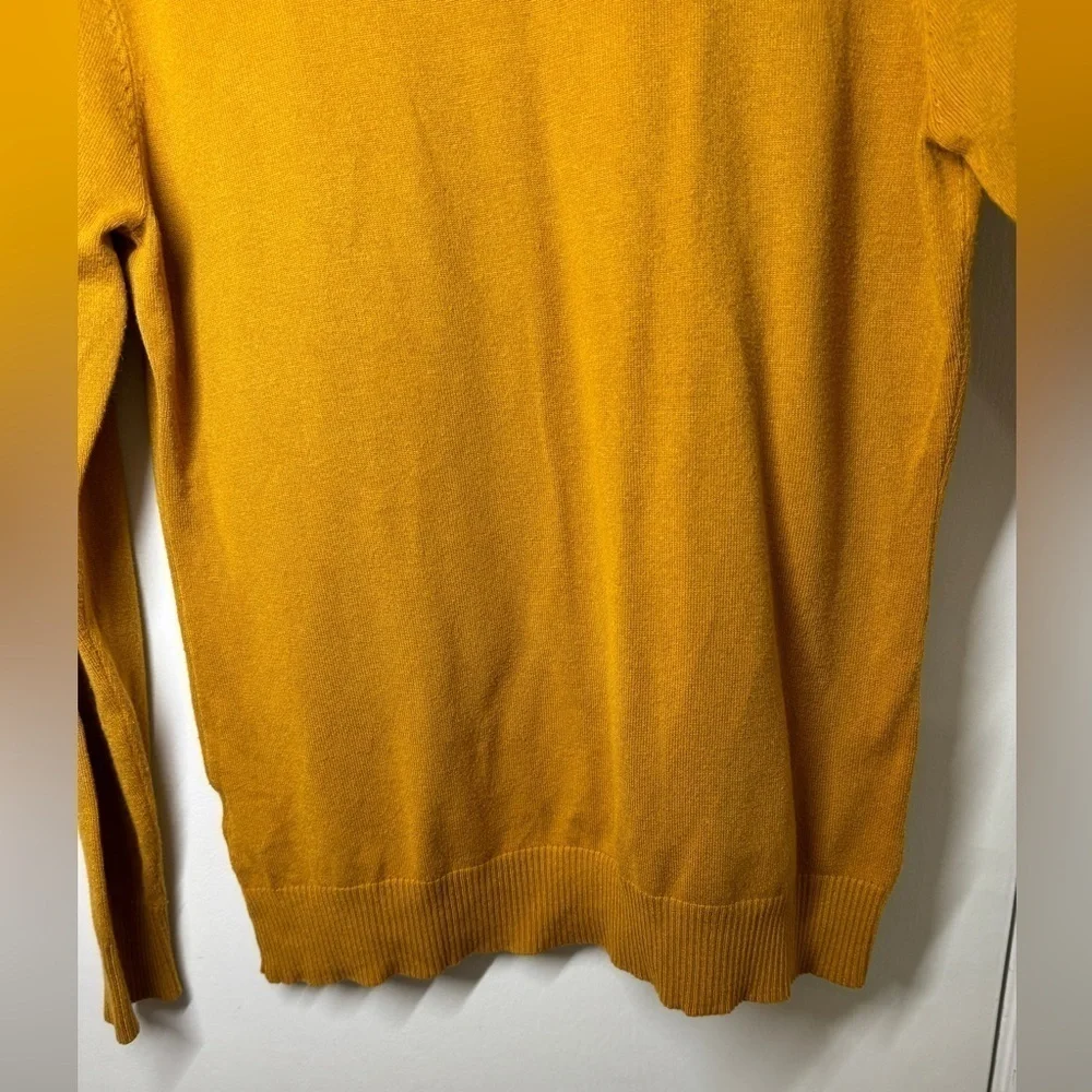 Cielo Mustard Yellow Button Front Long Sleeve Cardigan Sweater Size Large